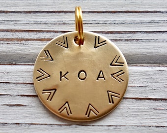 The Tribe : Hand Stamped Tribal Pet ID Tag | Dog Tag | Cat Tag | Bridle Tag