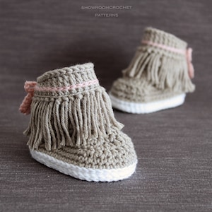 Crochet PATTERN. Dakota baby sneakers. image 1