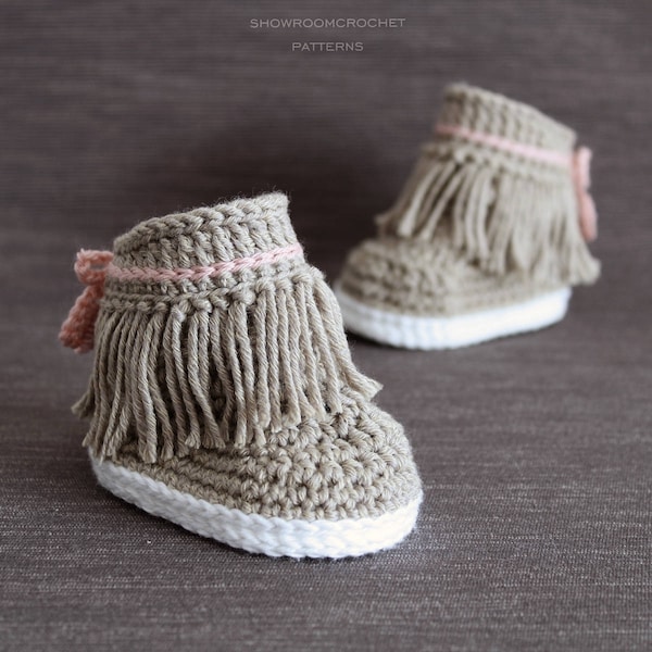 Crochet PATTERN. Dakota baby sneakers.