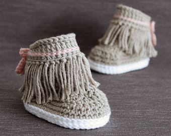 Crochet PATTERN. Dakota baby sneakers.