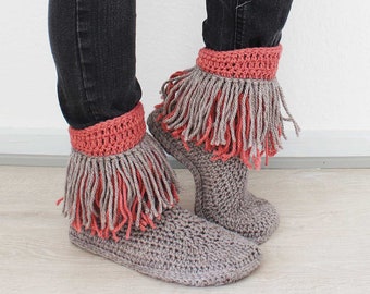 Crochet PATTERN  Dakota slippers