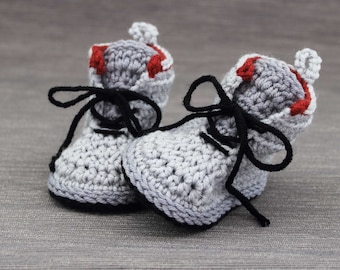 Crochet PATTERN  Modern baby booties