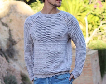 Asen sweater. Mens crochet pattern.