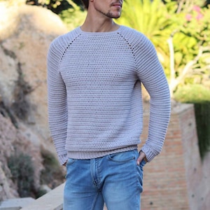 Häkelanleitung, ASEN Pullover, Männer Häkelpullover Schnittmuster, Häkelpullover, Häkelmuster