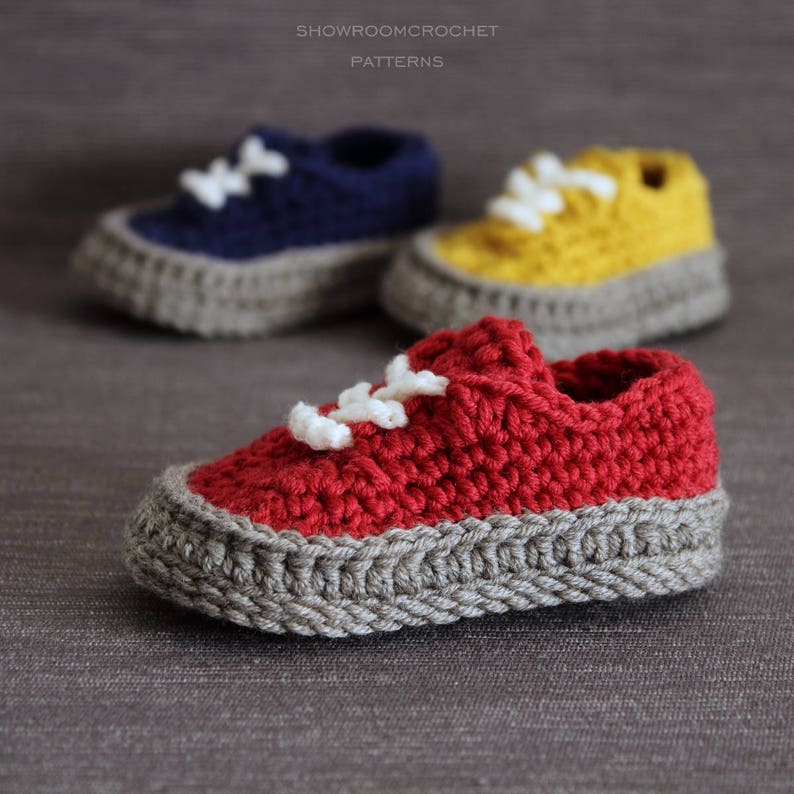 Crochet PATTERN baby Classis sneakers image 4