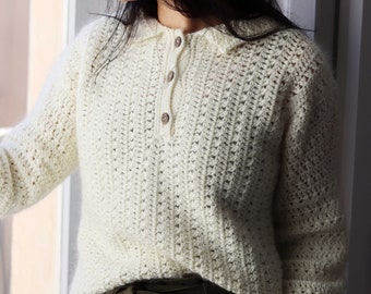 Anica Sweater. Crochet pattern.