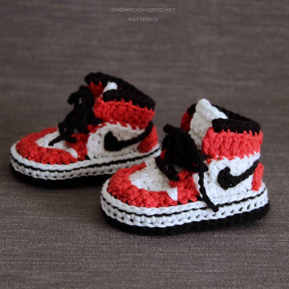 Crochet PATTERN. Air Jordans style baby sneakers. Etsy Crochet PATTERN. Air Jordans style baby sneakers. Etsy