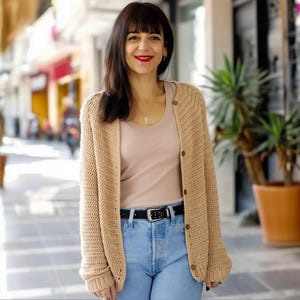 Crochet Pattern for Cardigan PDF • Lightweight Crochet Sweater Tutorial • Modern Handmade Design for Women • Ekam Cardigan Pattern