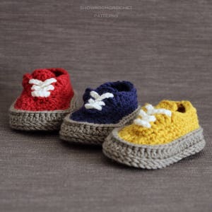 Crochet PATTERN baby Classis sneakers image 5