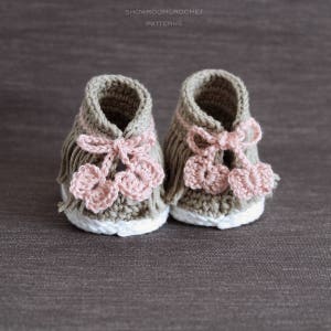 Crochet PATTERN. Dakota baby sneakers. image 3