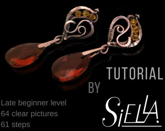 WIRE Wrapping TUTORIAL wire JEWELRY Tutorial Wire wrap tutorial Earrings wire weaving tutorials copper wire jewellery making tutorials diy