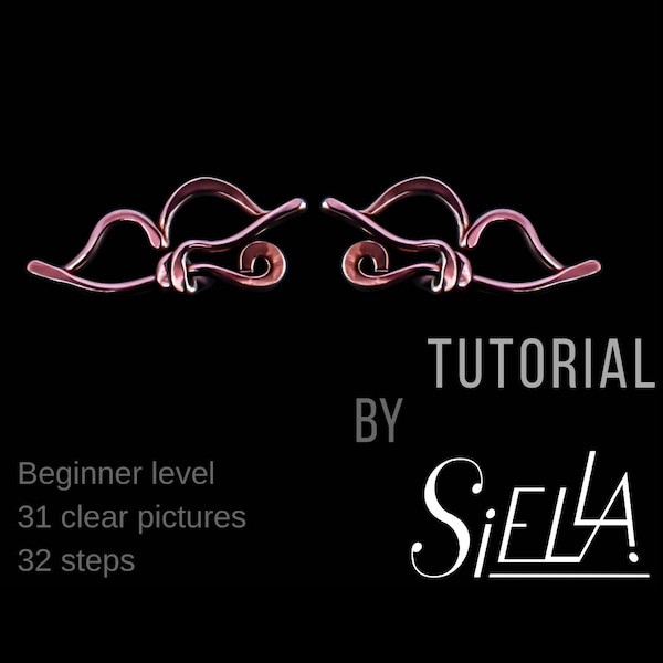 WIRE Wrapping TUTORIAL for Butterfly stud earrings, wire JEWELRY Tutorial for beginners, Wire wrap tutorial Earrings wire weaving tutorials