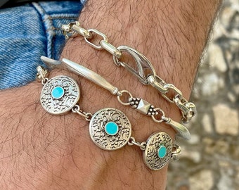 Chain Bracelet Men, Silver Bracelet, Metal Bracelet, Gift for Her, Jewelry for Men, Gift for Him, Made in Greece.