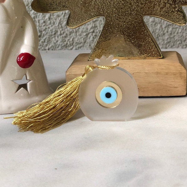 Evil Eye Ornament, Greek Eye Charm, Good Luck Ornament, Protection Ornament, Christmas Ornament, Christmas Gift.