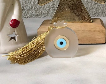 Evil Eye Ornament, Greek Eye Charm, Good Luck Ornament, Protection Ornament, Christmas Ornament, Christmas Gift.