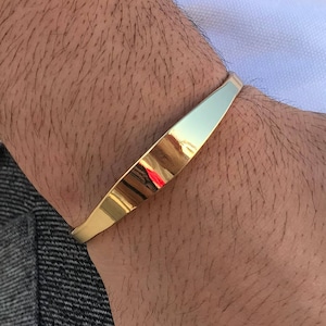 Men's Bracelet, Gold Bangle Bracelet, Bangle Bracelet Men, Cuff Bracelet Men, Gift for Him, Made in Greece, by Christina Christi Jewels.