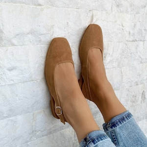 Handmade Suede Mules, Slingback Mules, Leather Mules, Women Mules, Summer Shoes, Gift for Her, Made from Suede Leather In Greece.