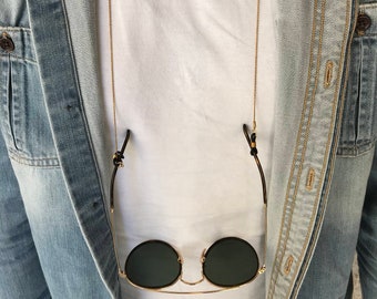 Cadena de gafas de hombre, cadena de gafas de oro para hombre, collar de cadena de gafas de sol, cadena de gafas de sol de oro, cordones para gafas de sol, portagafas de sol para hombre.