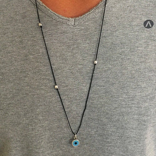 Men's Evil Eye Necklace Mens Necklace Jewelry for Him Etsy