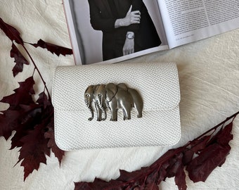 White Leather Bag, Leather Shoulder Bag Women, Crossbody Bag, Women Handbag, Small Purse, Full Grain Leather, Gift for Her.