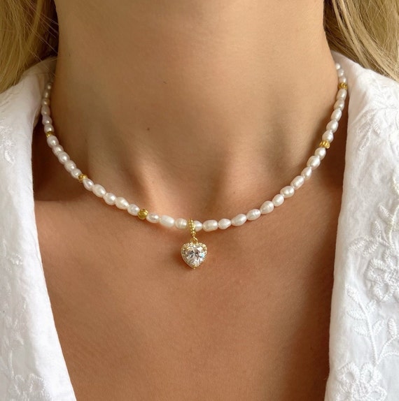 sheriche heart淡水pearl necklace 【grace】 （魅力的な