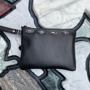 Cartera de cuero hecha a mano, cartera de uso diario, cartera pequeña, cartera de noche, billetera de cuero, cartera bohemia, regalo para ella - Tiny Everywhere