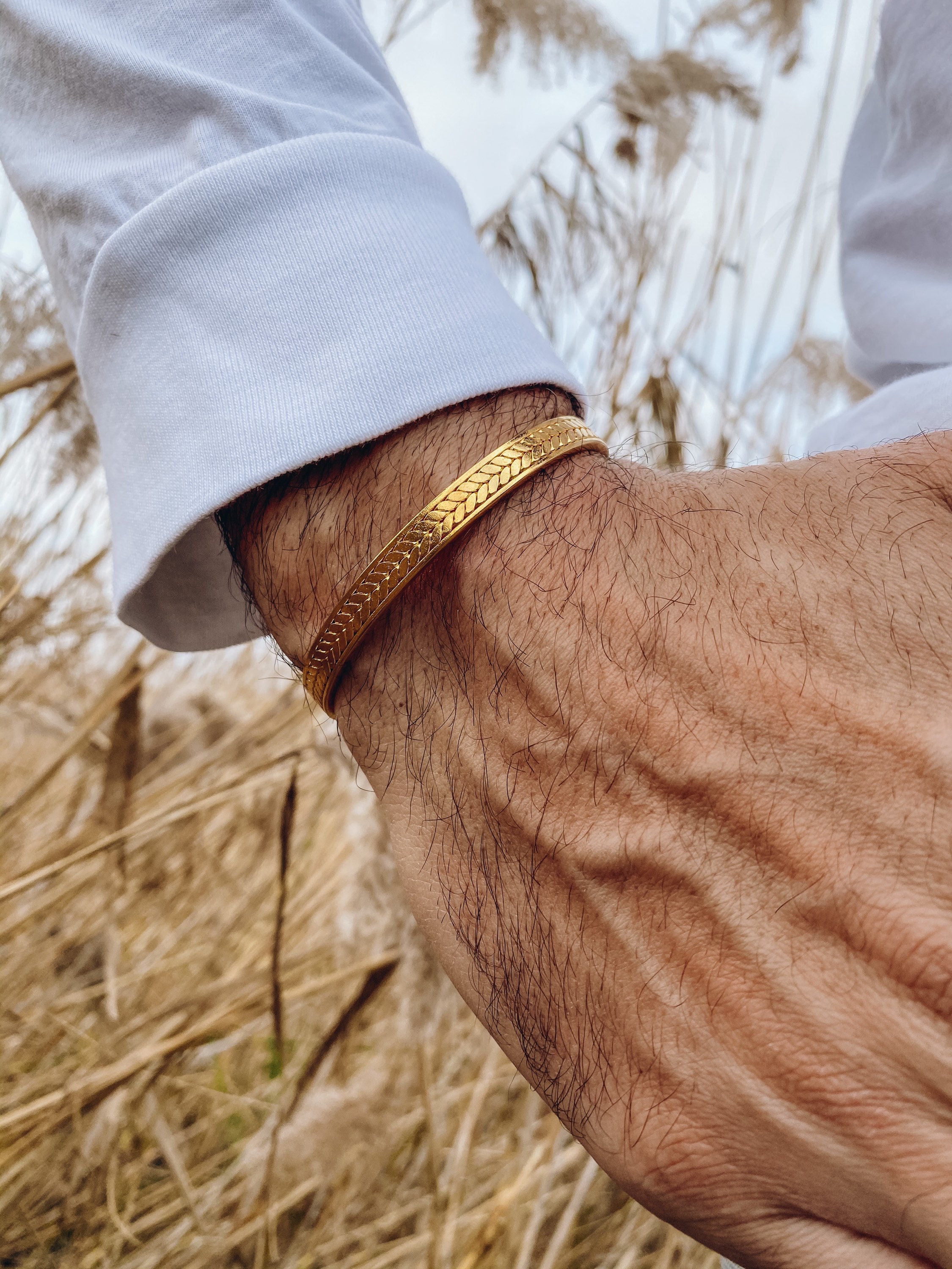 Louis Fagran Bracelet, Men's, Accessories, Gift, Brand, Birthday, Wedding,  Anniversary, Bangle, Men's Ranking, Gold, Rose Gold, Pyramid Bangle, Metal