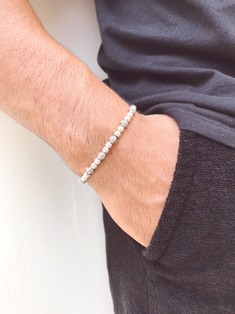 Men's Bracelet Minimal Bracelet Men Metallic Bracelet Etsy