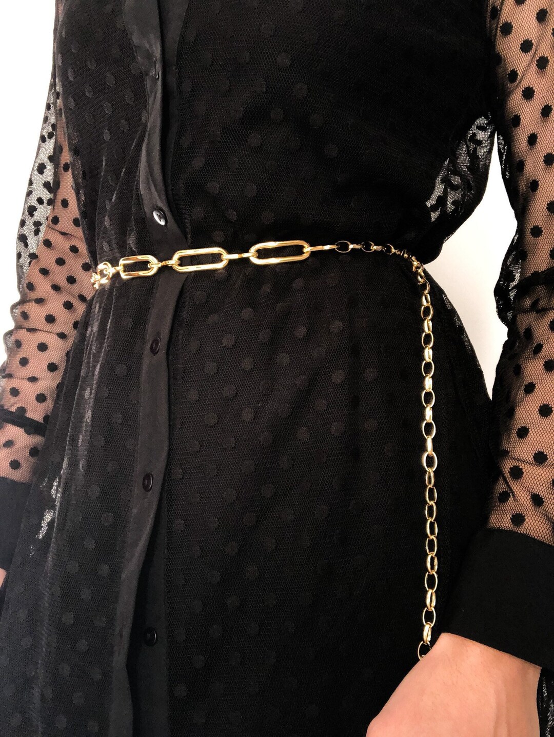 Gold Chain Belt Buckle Women Belt Gold Buckle Belt Chain Etsy