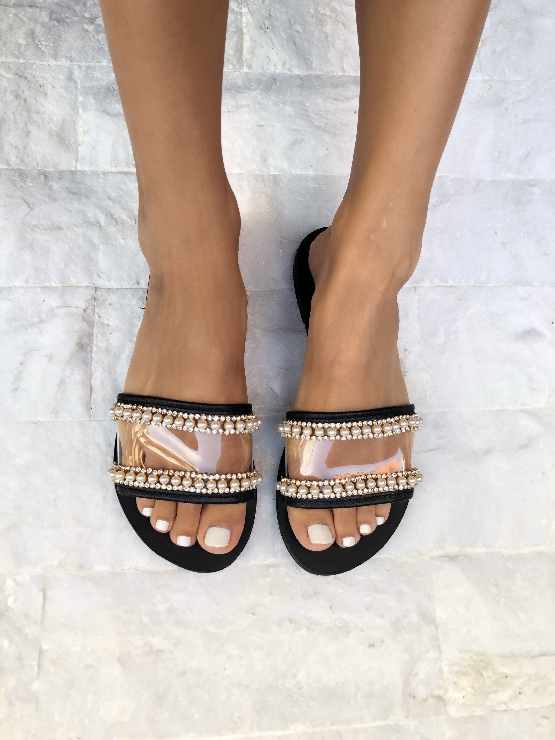 Black Leather Sandals Women Summer Sandals Greek Sandals | Etsy