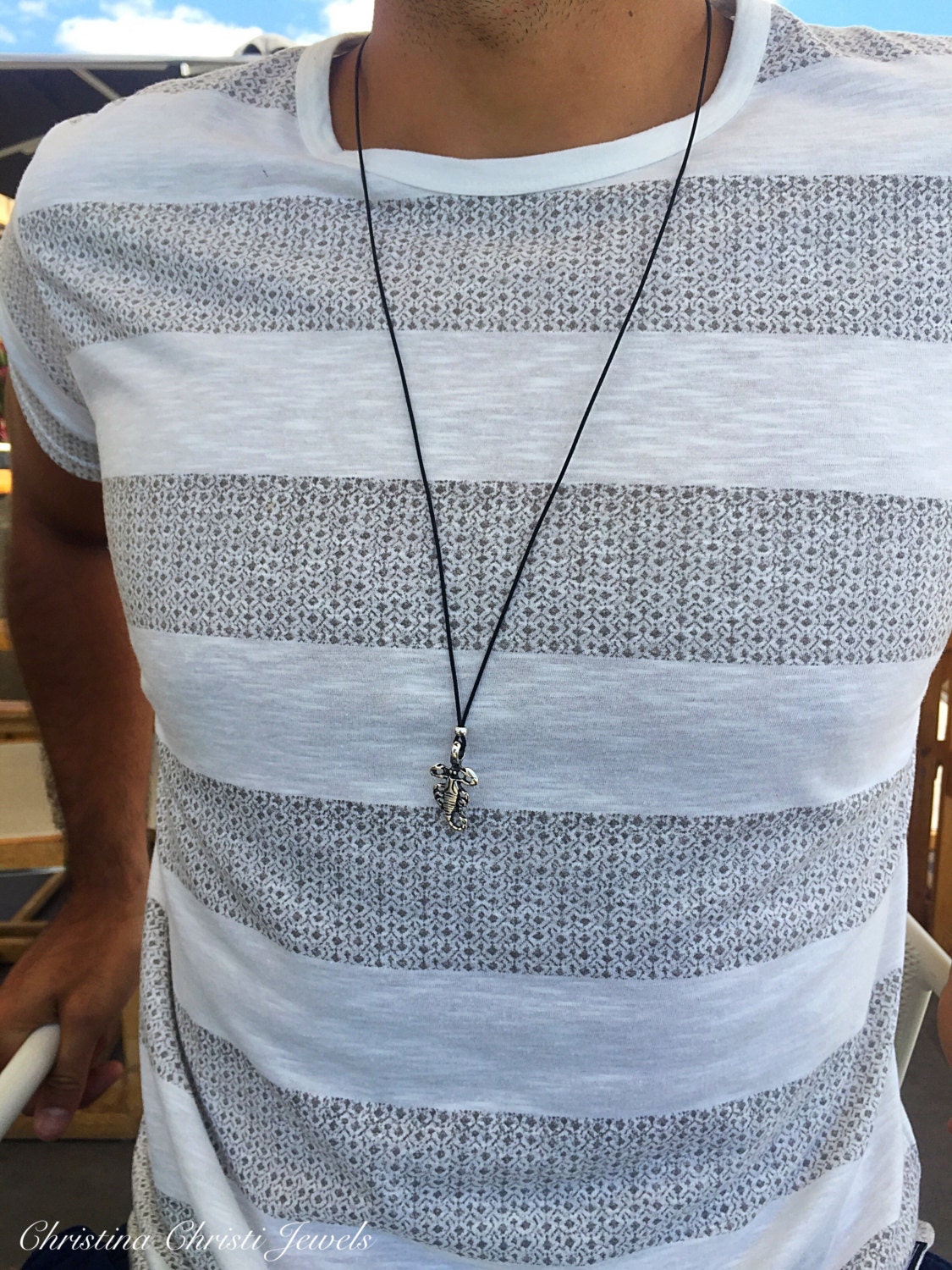 Scorpio Necklace Mens Necklace Silver 