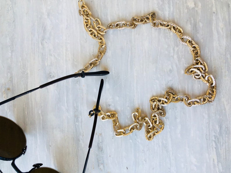 Gold Glasses Chain Sunglasses Chain Necklace Gold Sunglasses Etsy