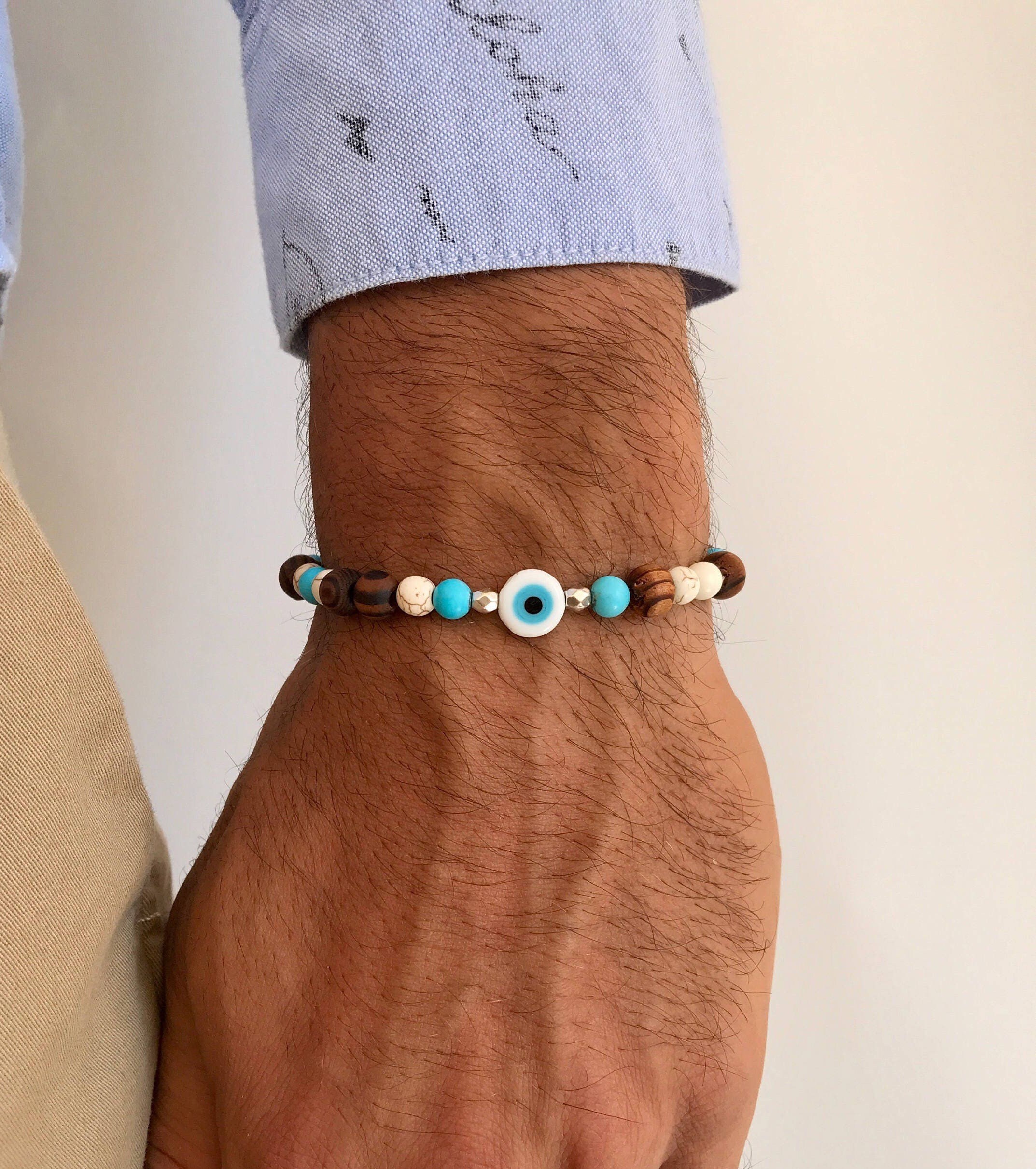 Trendy Pave Cubic Zirconia Evil Eye Bracelet - Super Silver