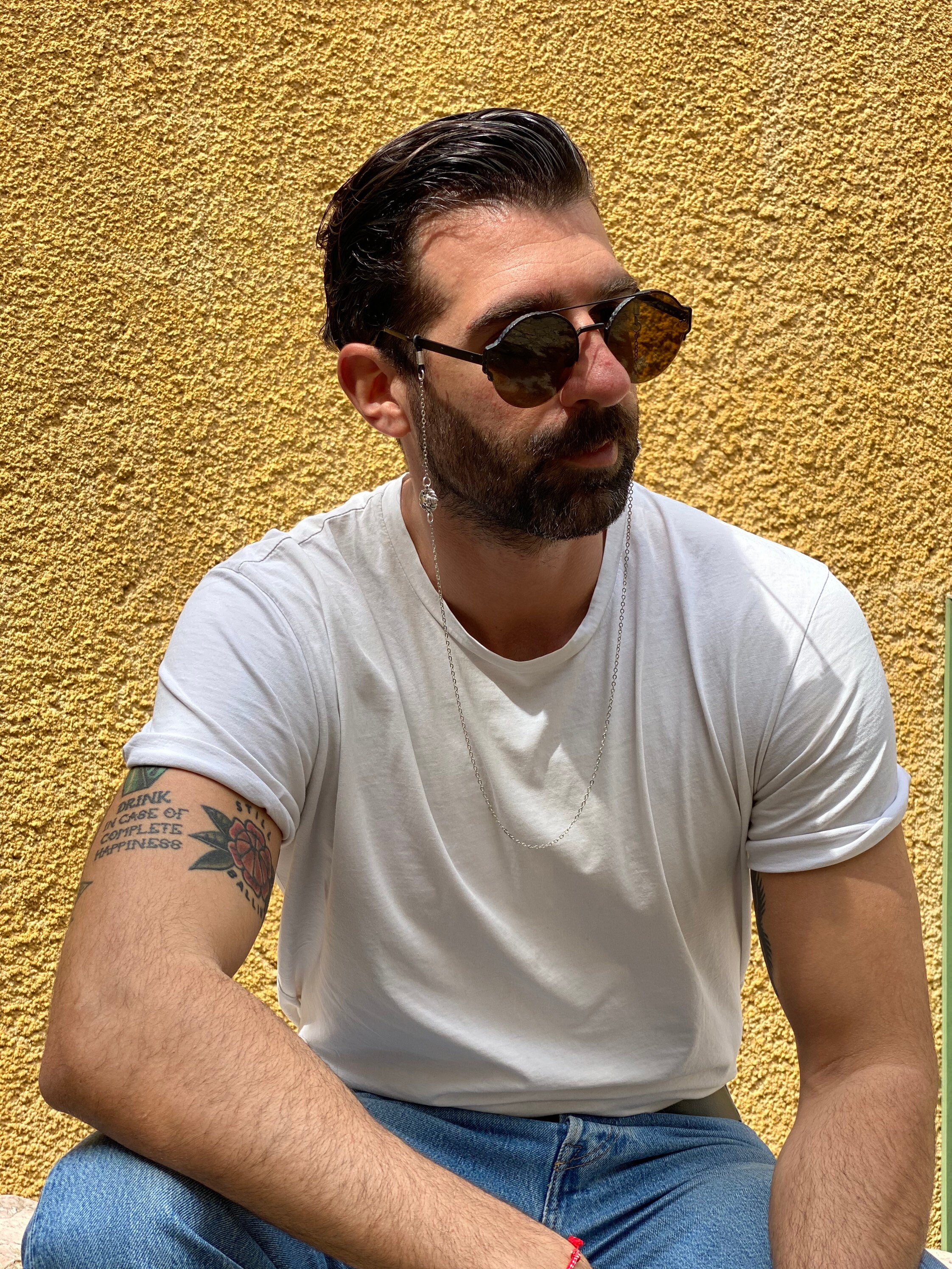 Mens Chain for Sunglasses Silver Sunglasses Chain Men Etsy