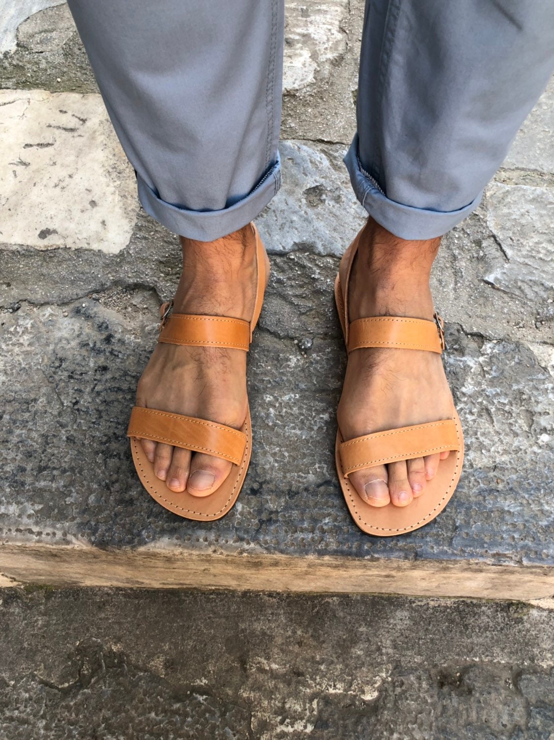 Greek Sandals Men Leather Sandals Mens Sandals Brown | Etsy