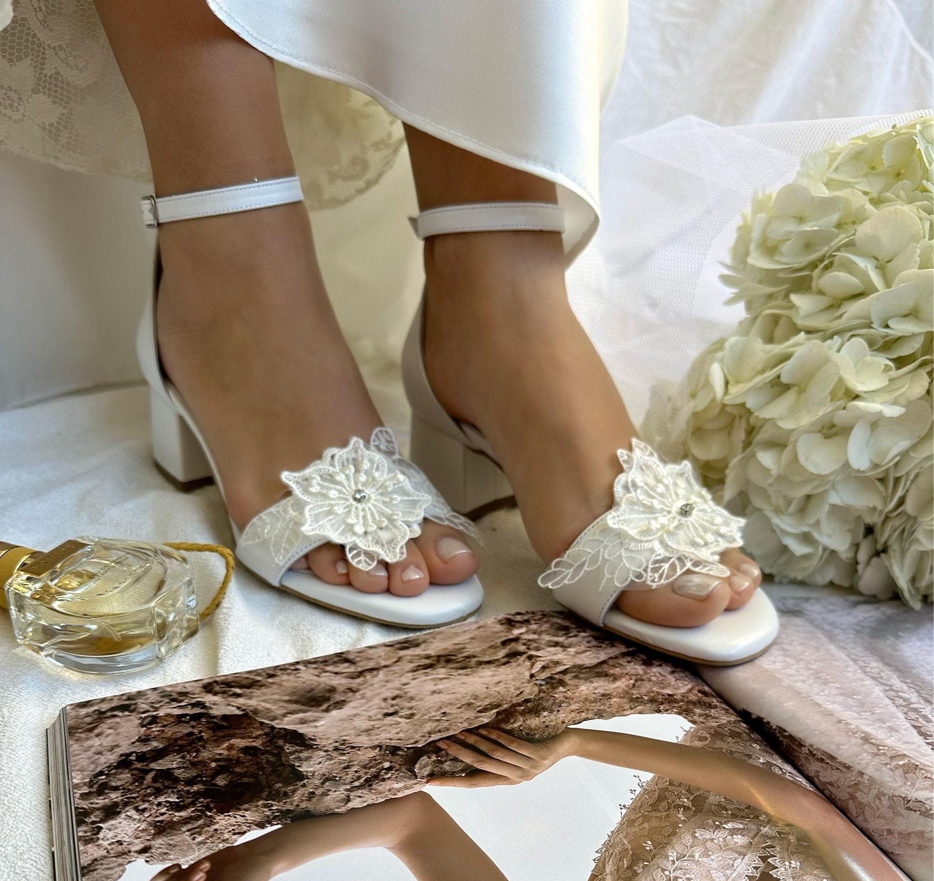 Ivory Wedding Shoes Block Heel | Ivory Block Heel Shoes – Phoenix England