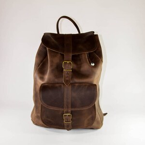 Laptop Backpack Brown Leather Backpack Men Backpack Purse - Etsy