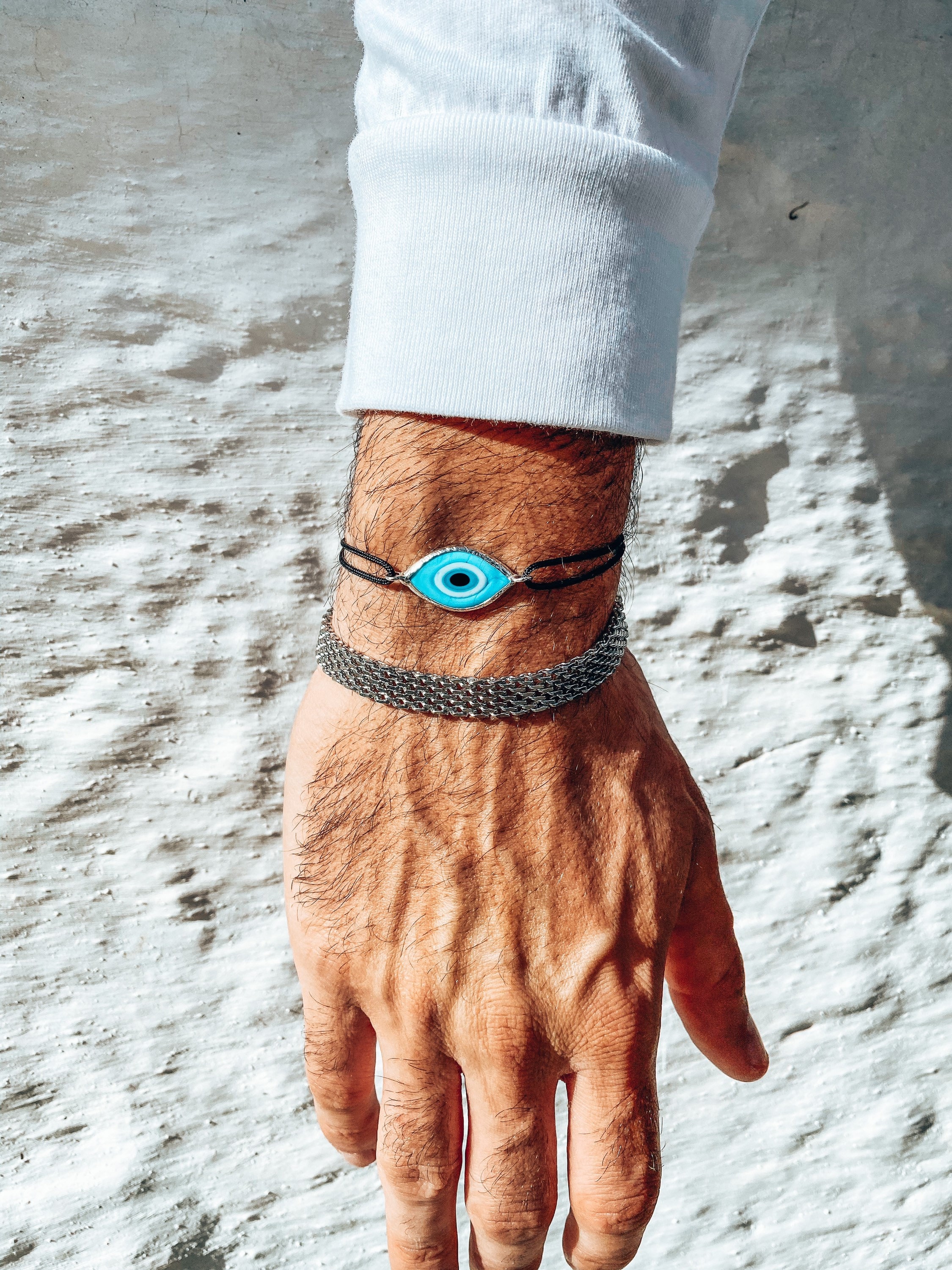 Buy Blue Evil Eye Bracelet Men Greek Evil Eye Bracelet Men