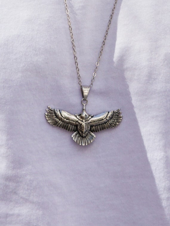 Men's Eagle Necklace Silver Necklace 