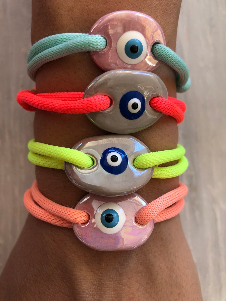 Multicolor Evil Eye Bracelet Friendship Bracelets Evil Eye Etsy