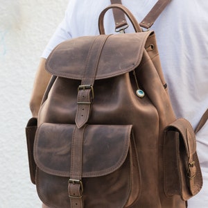 Leather Backpack Men Leather Rucksack Black Leather - Etsy