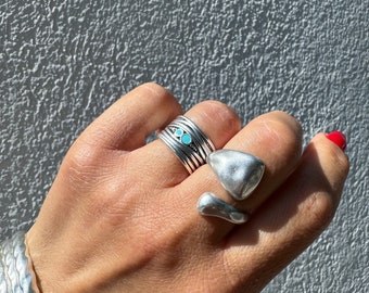 Silver Rings Women, Wide Rings, Stacking Rings, Women Rings, Silver Band Rings, Statement Rings, Gift for Her, Made in Greece.