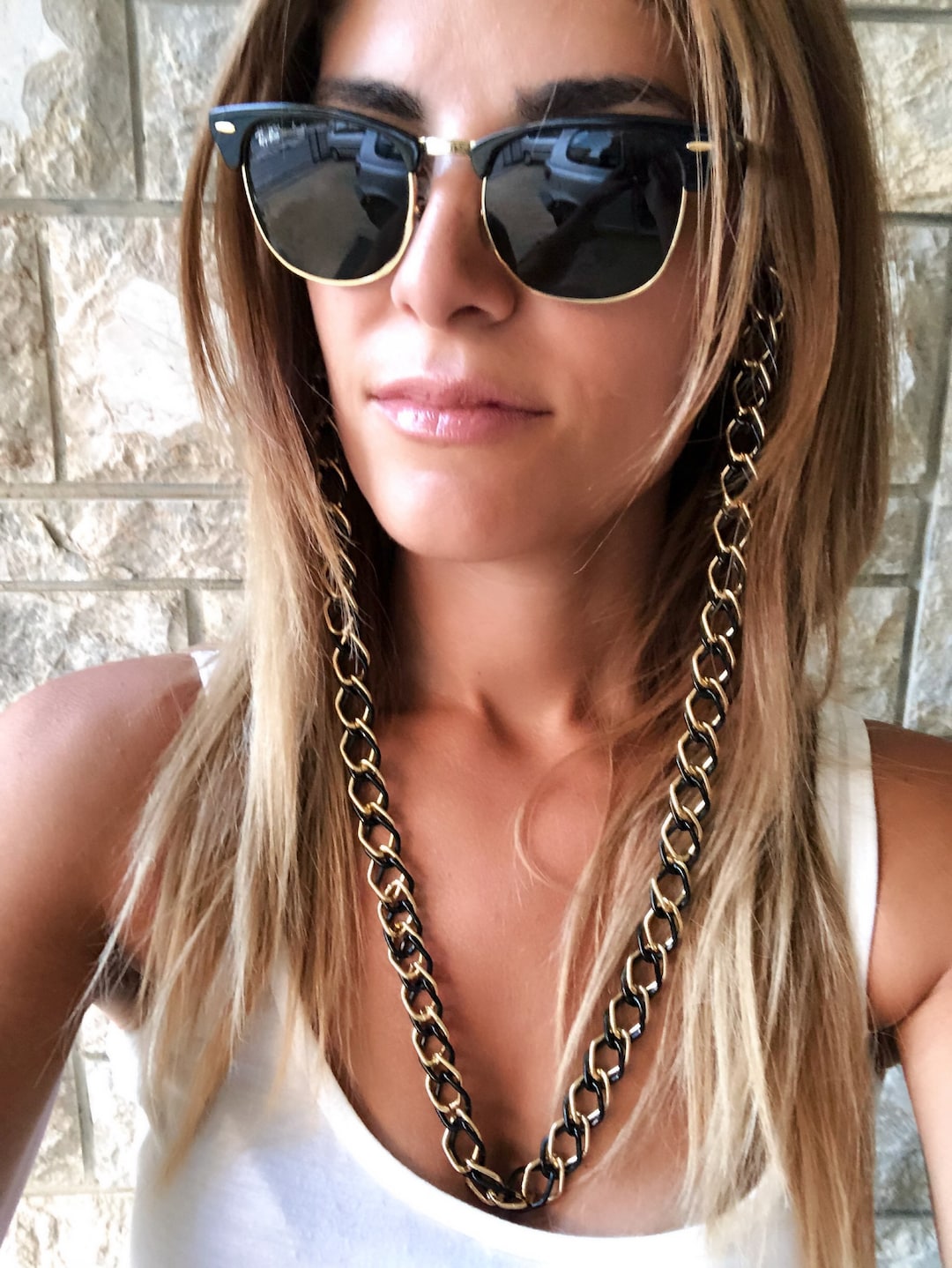 Double Glasses Chain Sunglasses Chain Necklace Eyeglasses Etsy