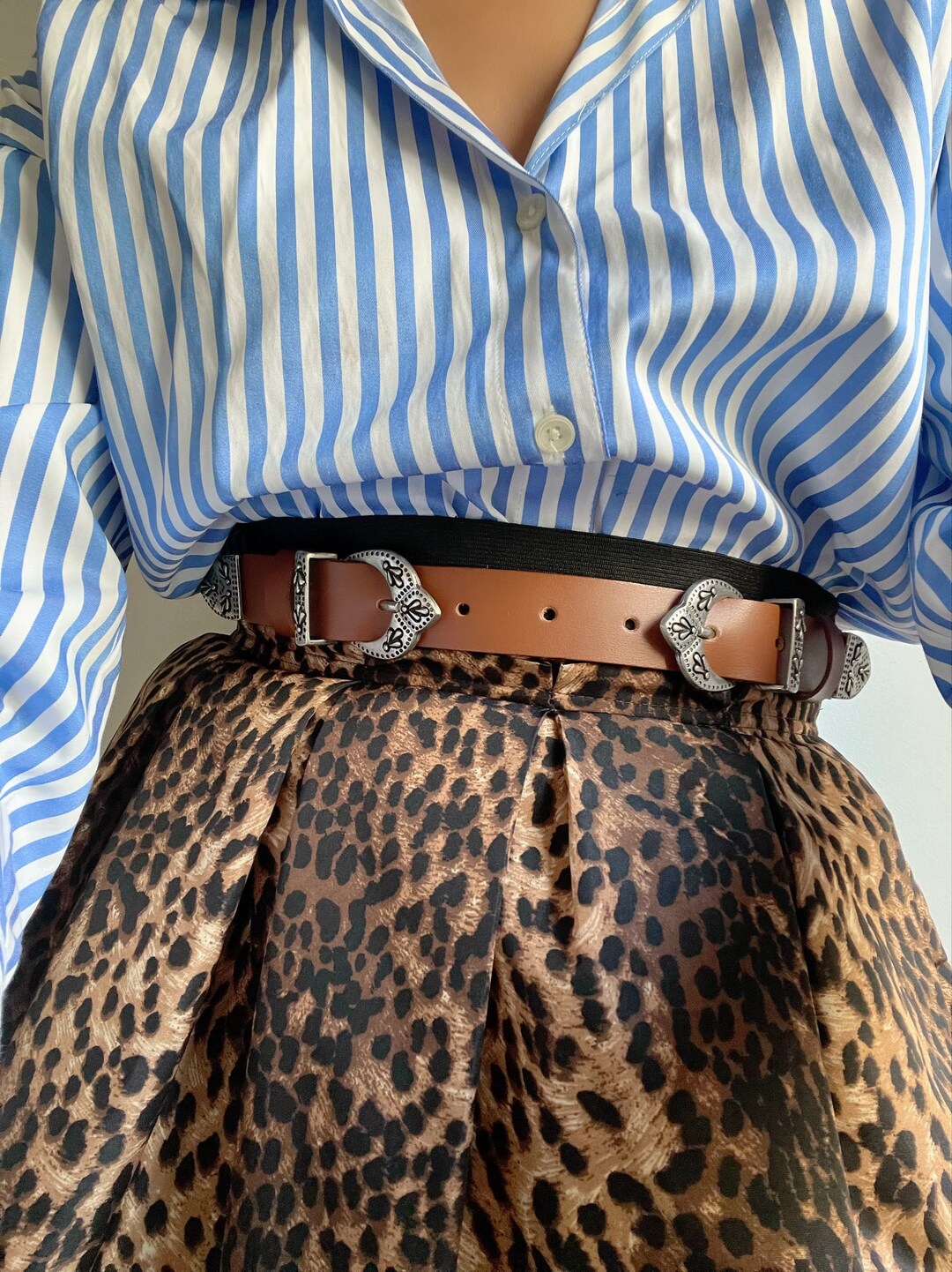 ladies brown belt
