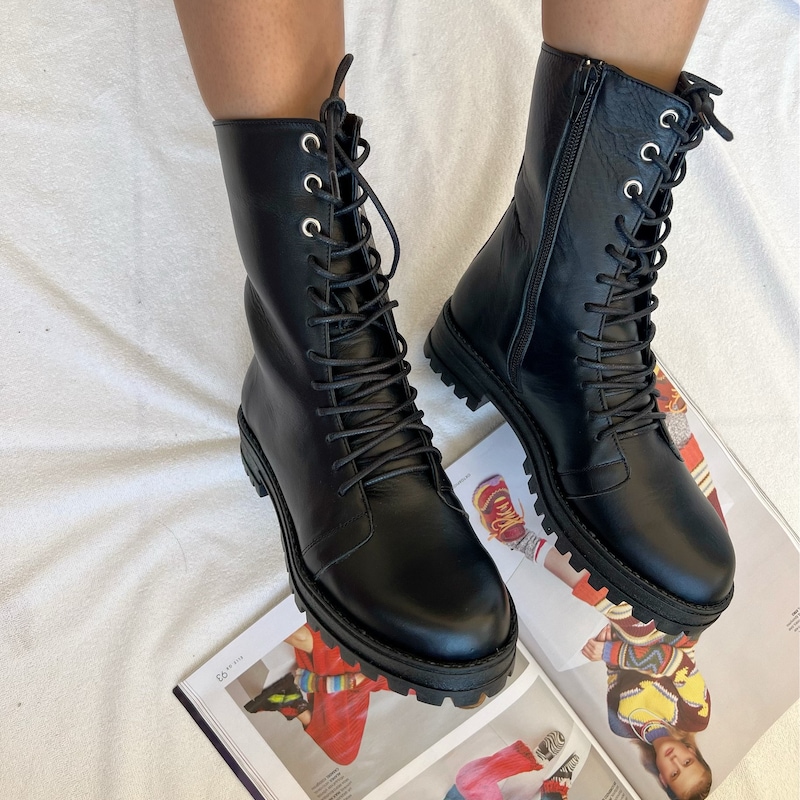 jadon leather combat boots