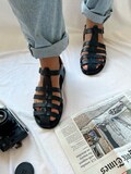 Mens Sandals, Black Leather Gladiator Sandals Men, Handmade Greek Summer Shoes.