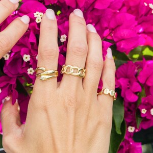 Rings Women, Gold Stackable Rings, Gold Band, Statement Rings, Adjustable Rings, Gold Rings, Stacking Ring, Gift for Her. image 7