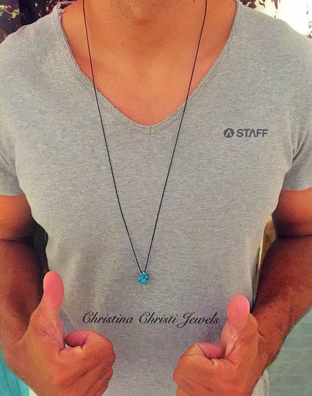 2023 Fashion Turquoise Pendant Necklace For Men Simple Rope Chain With Sea  Shell, Trendy Vacation Beach Jewelry On Neck Fashion Accessories From  Jamees, $2.64 | DHgate.Com