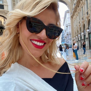 Gold Brillenkette – Handgemachte Brillenkette – Eleganter Brillenhalter – Boho Chic Brillen Accessoire – Christina Christi