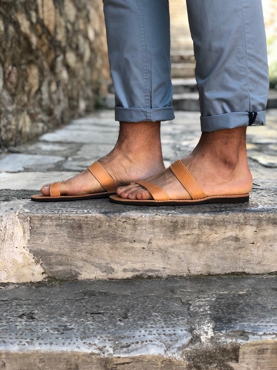 leather beach sandals